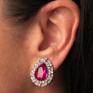 Paparazzi Jewelry Accessories - Haute Happy Hour - Pink Earrings - Vintage